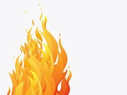 colorful flame as a picture for clipart