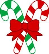 red and green Candy Canes, drawing