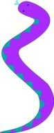 drawn purple snake