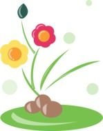 Flower Border Clip Art drawing
