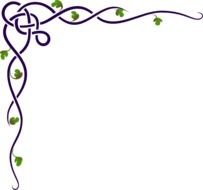 Purple Flower Border Clip Art Free