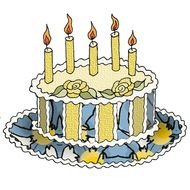 CAKE Blue And Yellow Multicolor Repeat Pattern On CLIPART