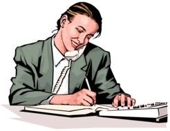 business woman with phone
