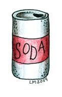 Soda red Can drawing