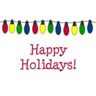 Happy Holidays lamp drawing