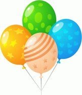variety of balloons as picture for clipart