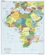 colored map of Africa