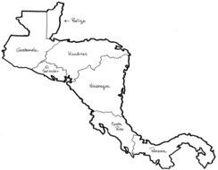 map of central america in graphic representation