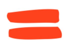 Equal, red math symbol