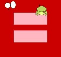 equal sign on red background