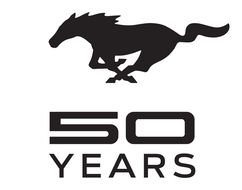 Ä°llustration of Ford Mustang 50 Years Logo