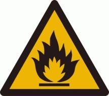 fire on sign in graphic representation