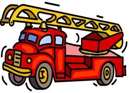 vintage Fire Truck, drawing