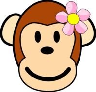Cartoon Girl Monkey Clip Art