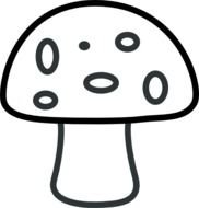 Mushroom Clip Art Black And White
