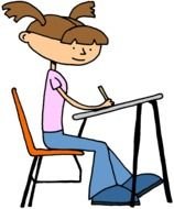 Student girl Clip Art