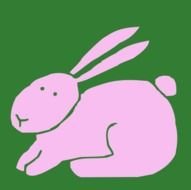 Running Bunny Clip Art