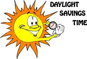 Daylight Savings Time sun poster drawing
