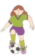 soccer player with a ball as a graphic illustration