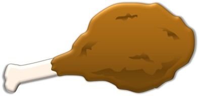 drawn isolated chicken leg