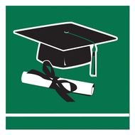Green Graduation Cap