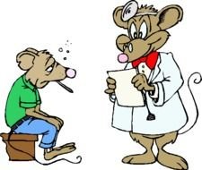 Doctor And Sick Patient Cartoon