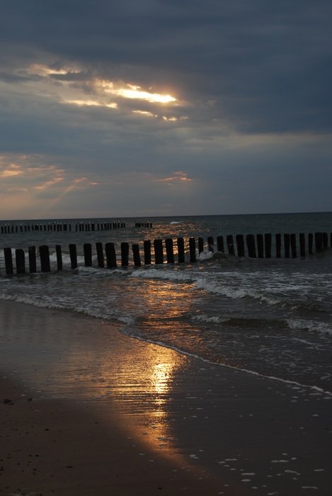 sunset the baltic sea