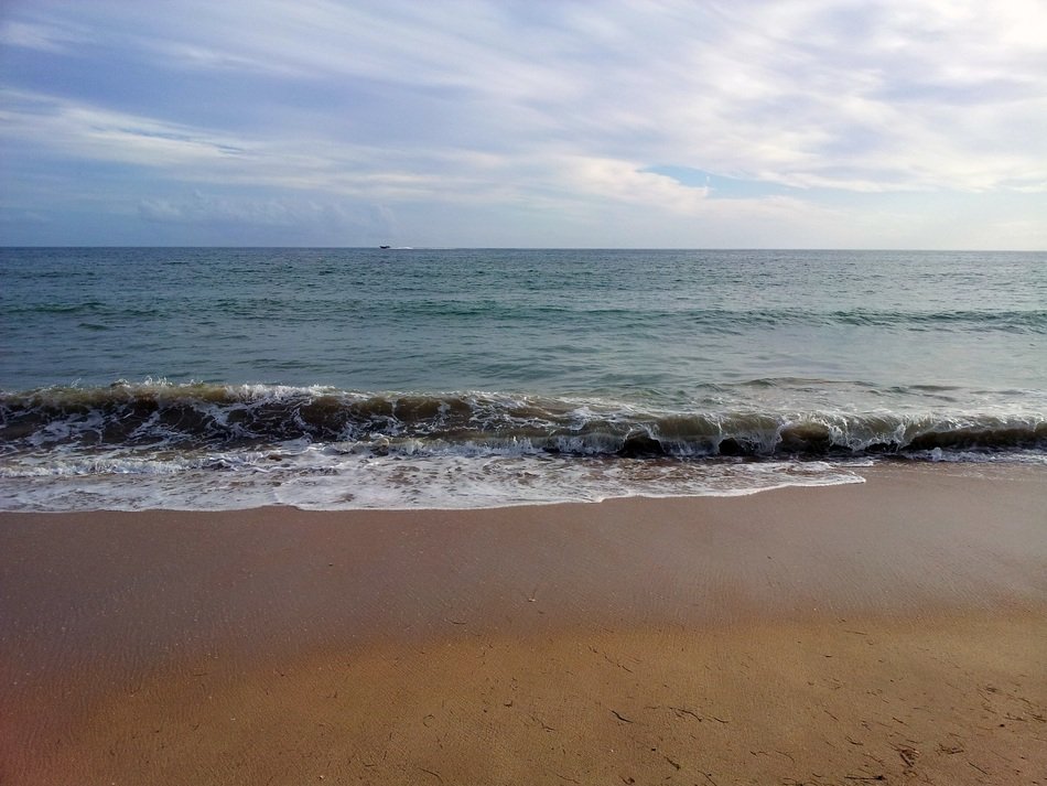 sea wave in the sand