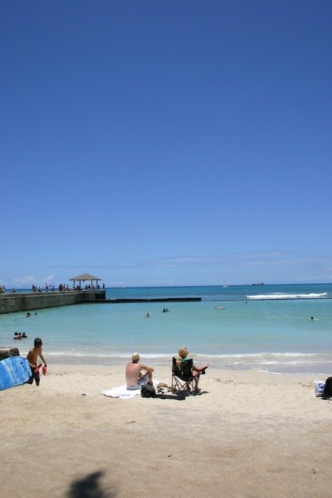 View from the beach on the coast, Hawaii