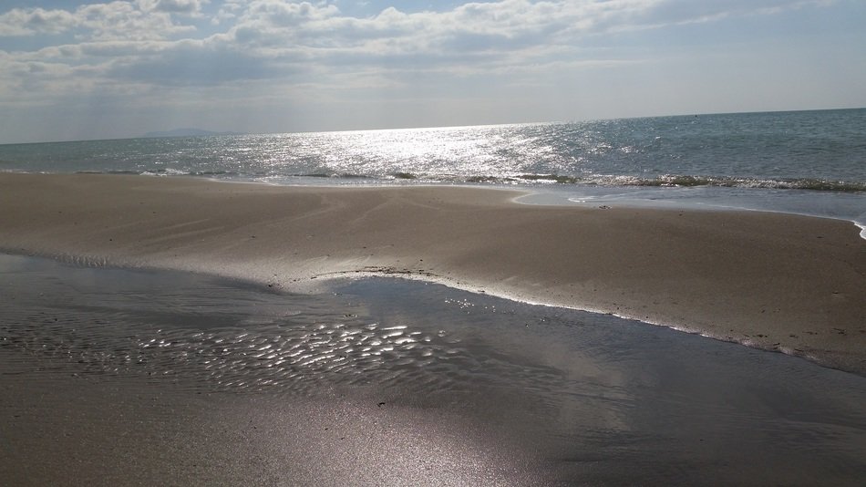 evening sun over the beach in Costa Rica