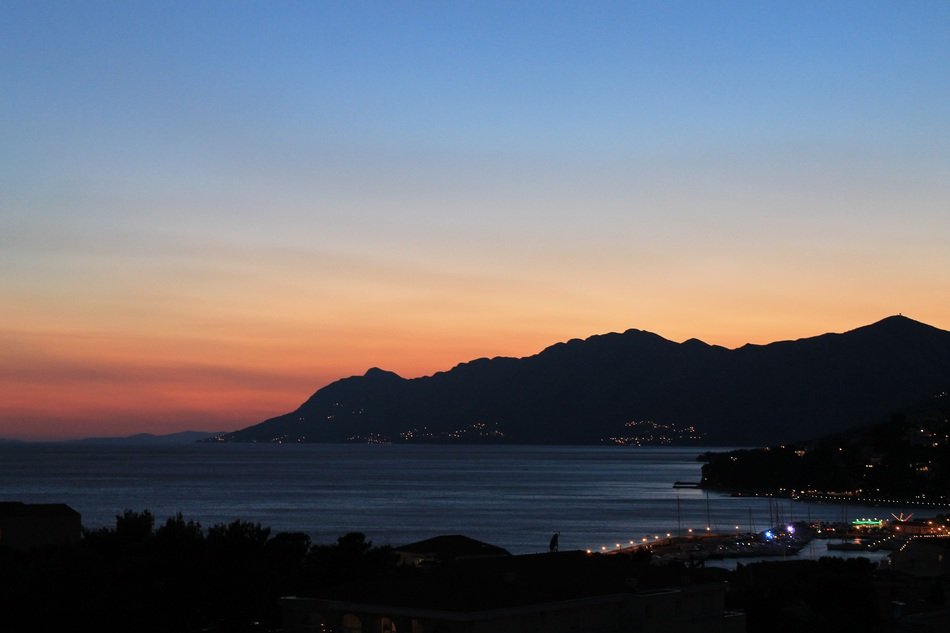 colorful night landscape