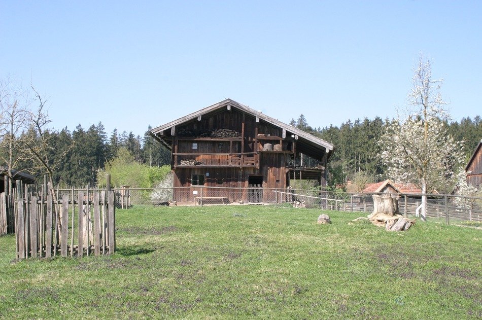 wooden fence near the farm
