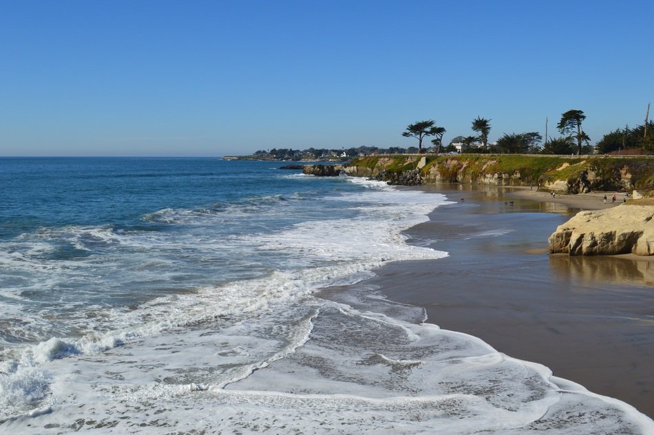 panoramic view of the scenic beach by the ocean