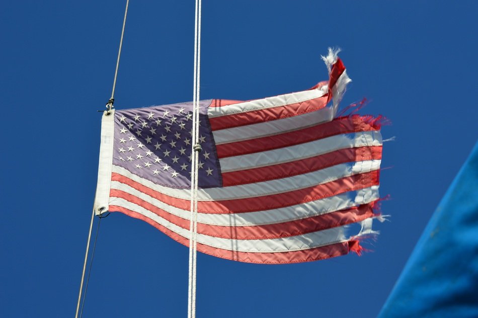 american flag on holiday