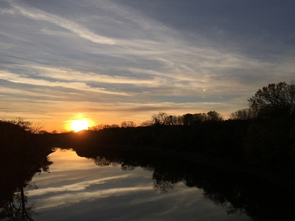 Scenery with the sunset