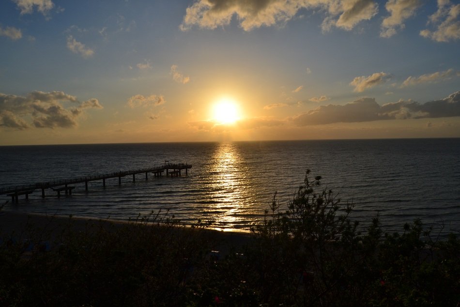 sunset over the baltic sea