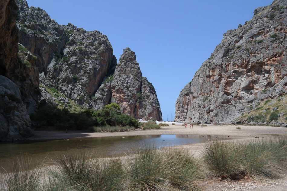 natural pool in the gorge in Majorca