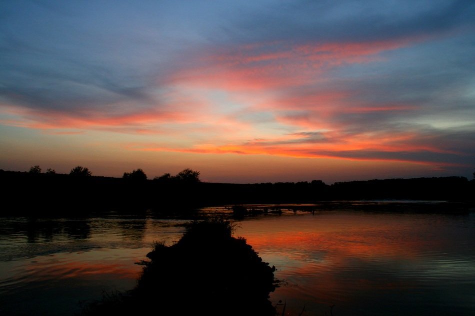 splendid sunset in the evening