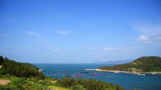 Beautiful coastline at spring, Korea