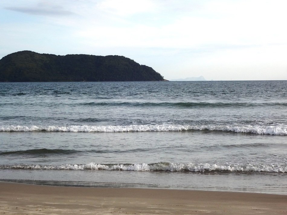 waves on the coast in summer