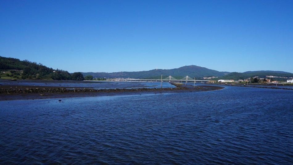 landscape of the rias galicia at the sunlight