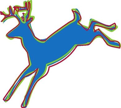 Deer Silhouette Clip Art N2