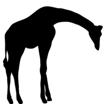 Giraffe Silhouette Clip Art N2