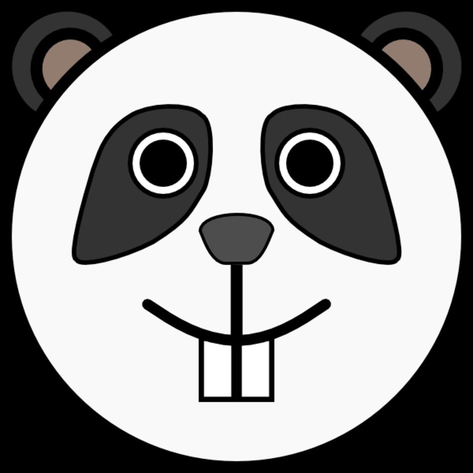 Panda Face Clip Art