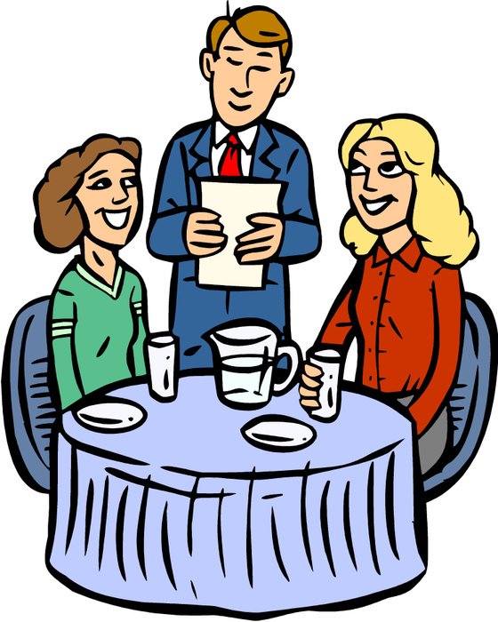 People in restaurant clipart