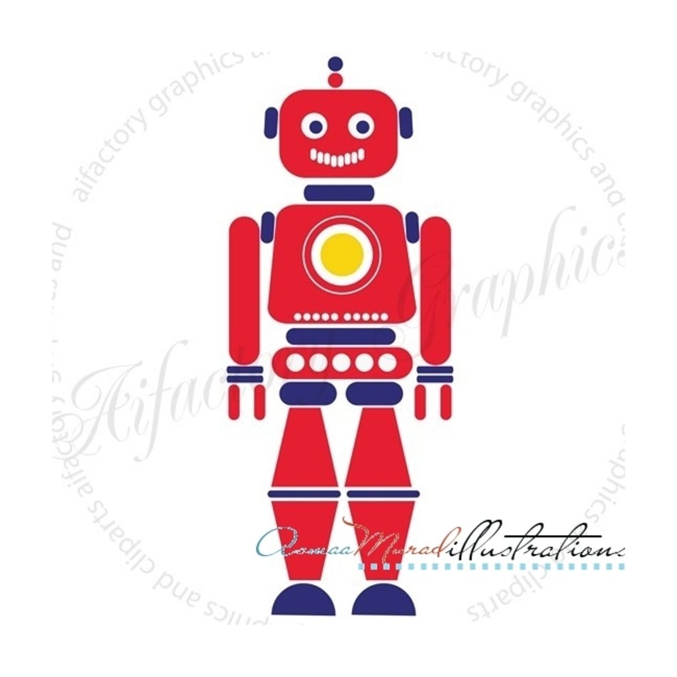 Cute Robot Clip Art