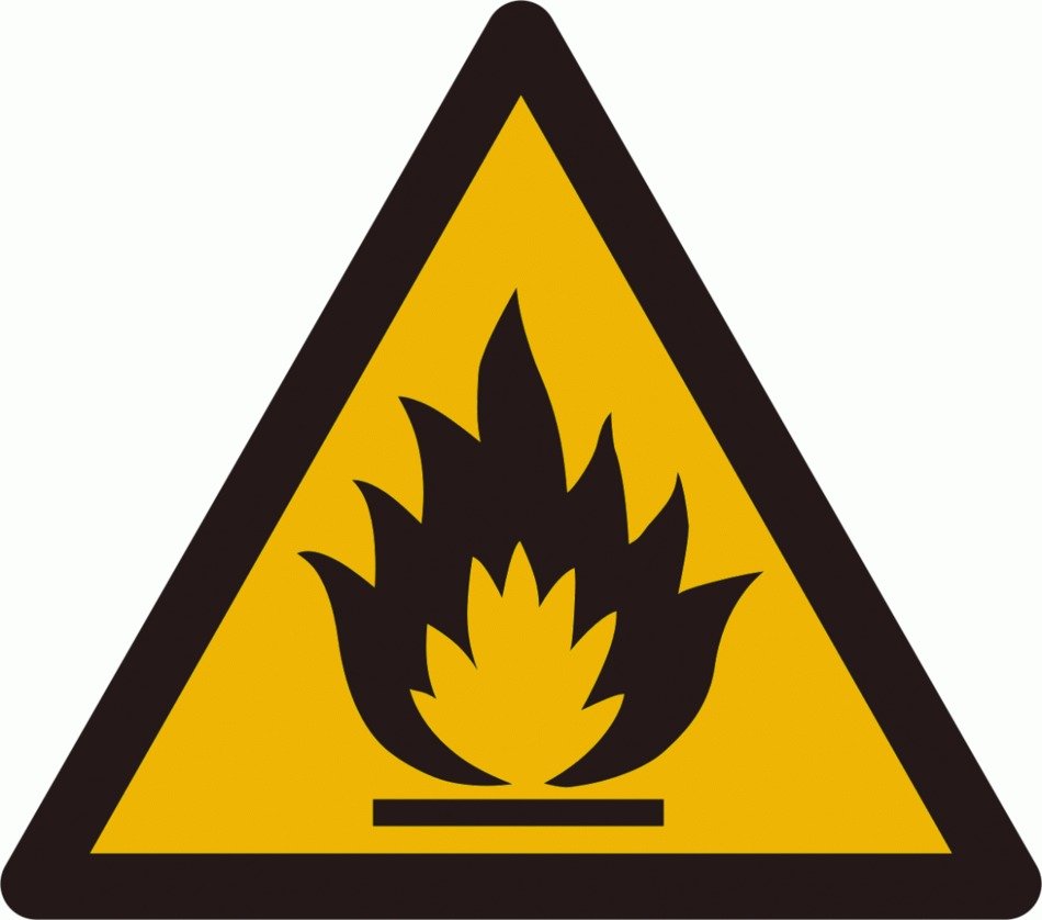 fire on sign in graphic representation