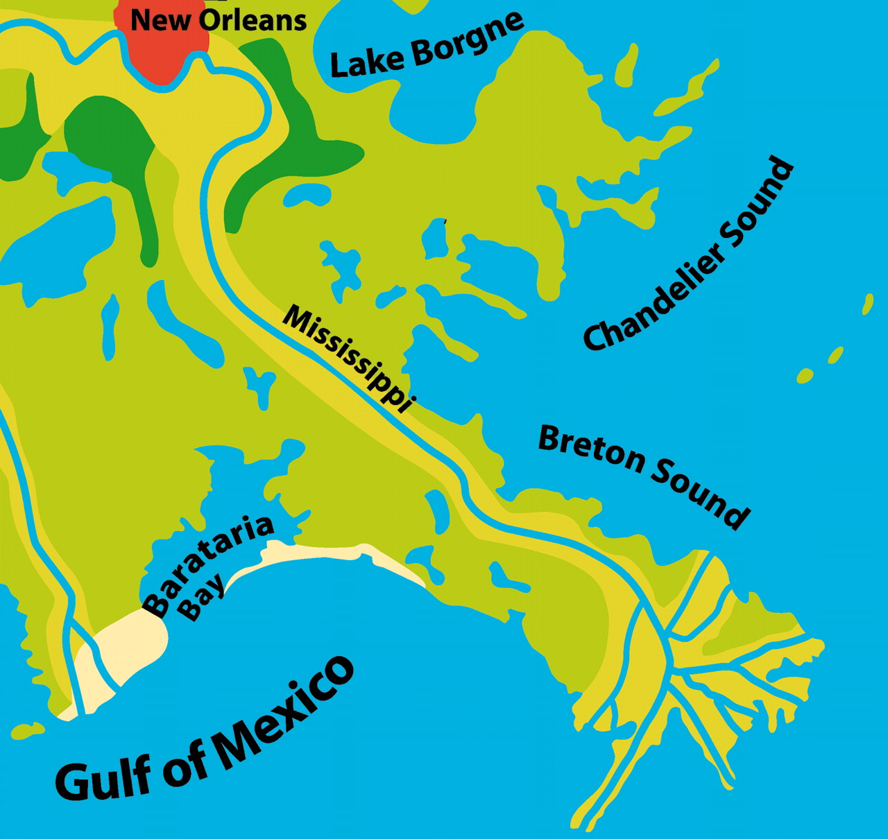 Gulf of Mexico Road Map free image download