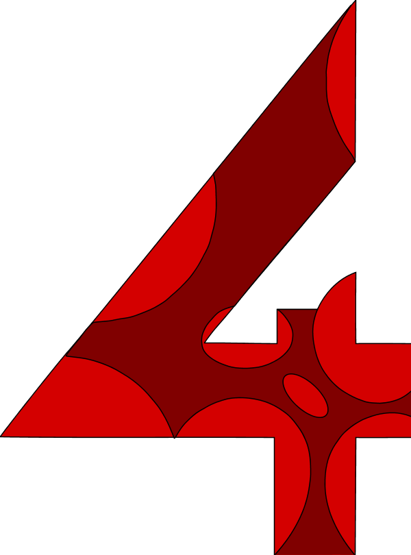 Number red 4 drawing free image download