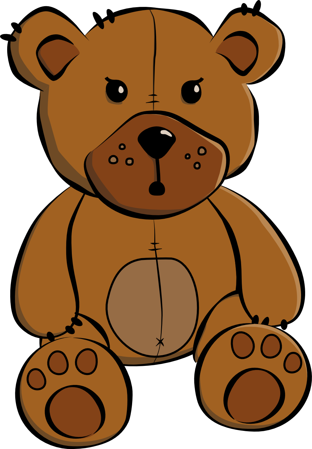 Painted brown teddy bear free image download